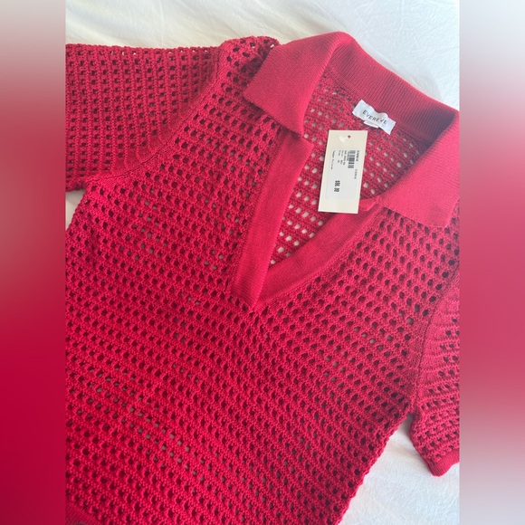 Red Knit EVEREVE Shirt, NWT! ❤️ - Picture 7 of 8